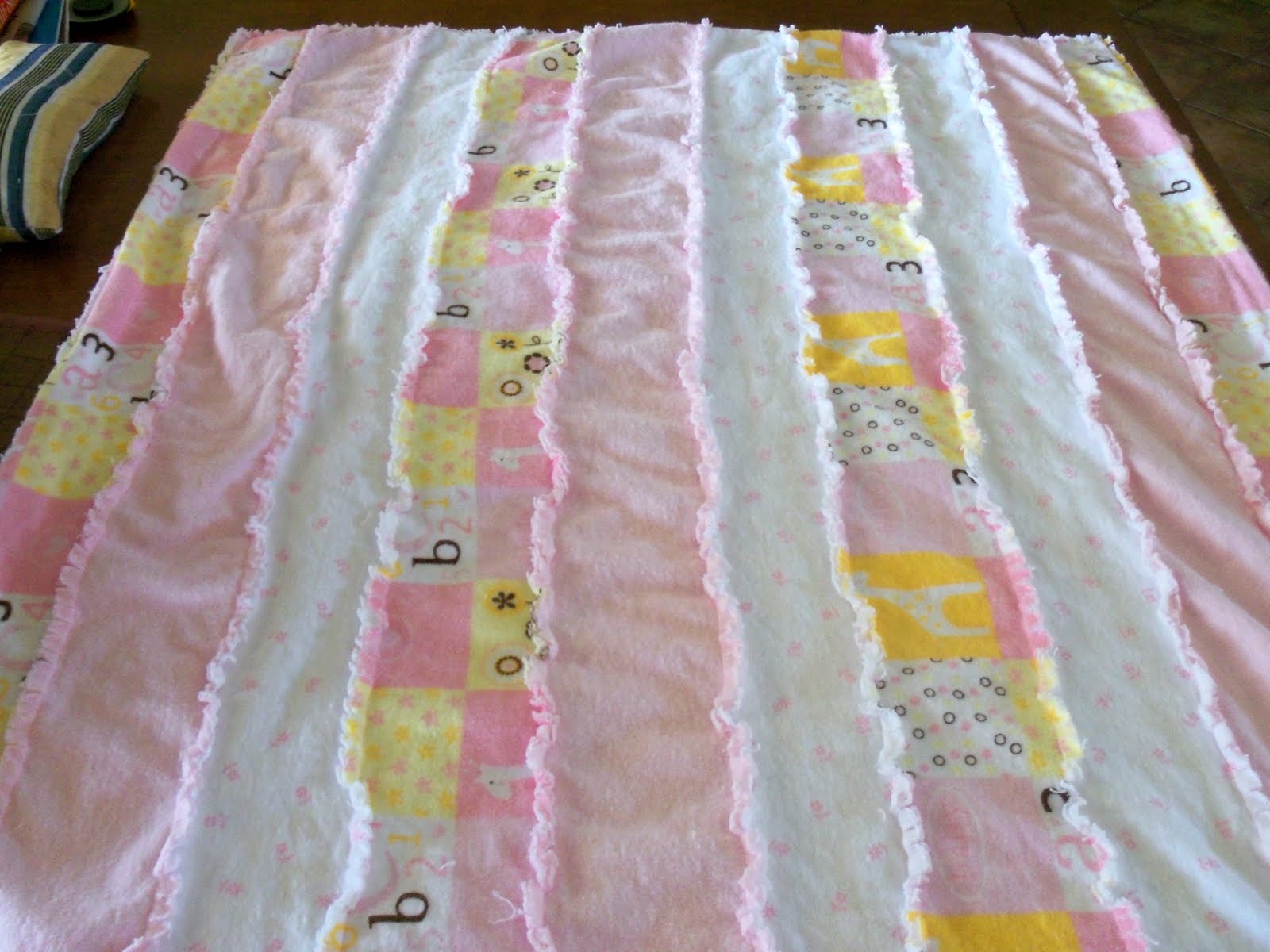 Sandy Sewz and Craftz Flannel Strip Baby Blanket