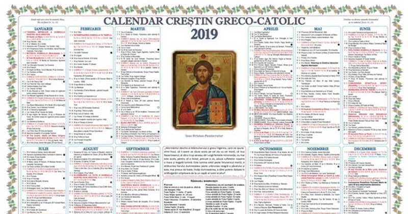 Calendar Greco Catolic 2019 - Calendar 2020 românesc ...