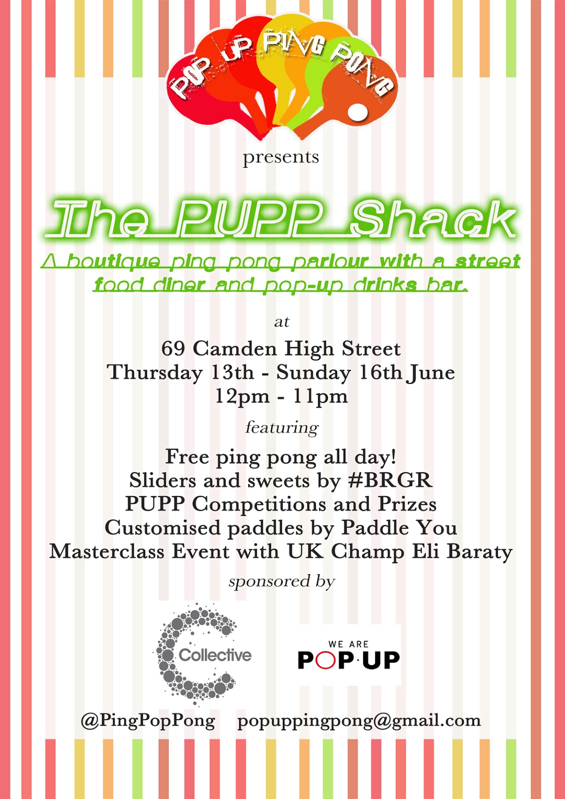 London Popups Popup Ping Pong's 4 Day PUPP Shack in Camden
