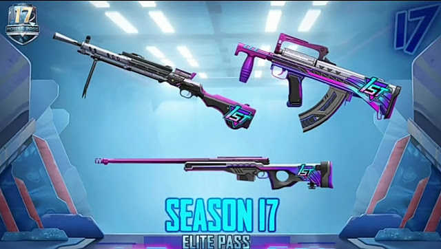 PUBG Mobile Season 17 Gun Skins PUBG Mobile Season 17 confirmed 1 to 100 rp reward leaks