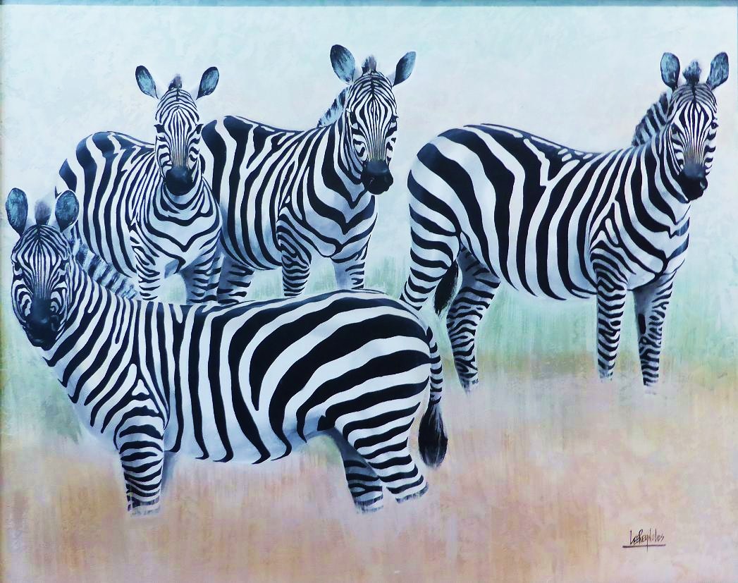 MICHAEL THOMAS Lee Reynolds Zebra Painting