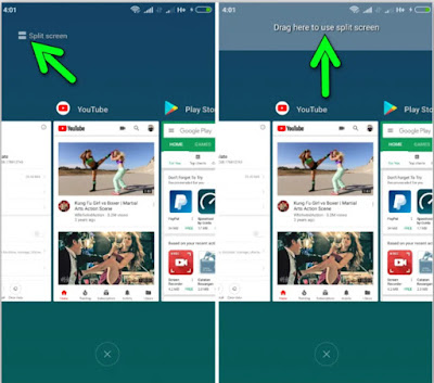 cara split screen xiaomi