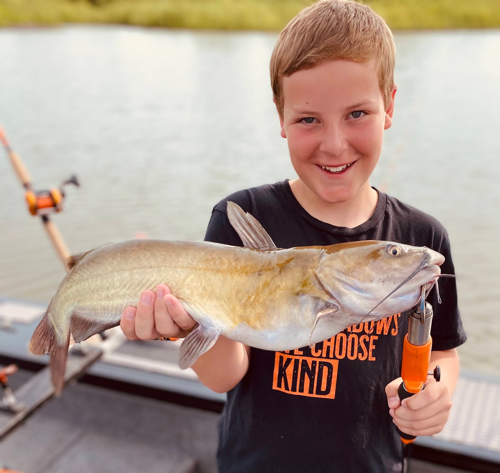 Charlie’s first catfish