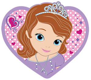 Princesa Sofia en un corazón