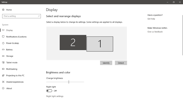 Windows 10에서 듀얼 모니터 설정
