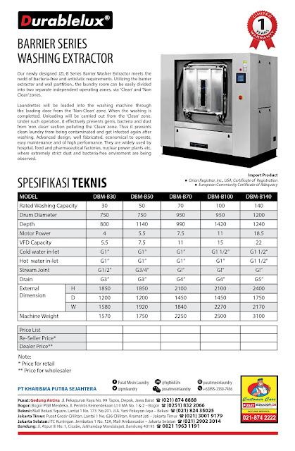 MESIN LAUNDRY BARRIER