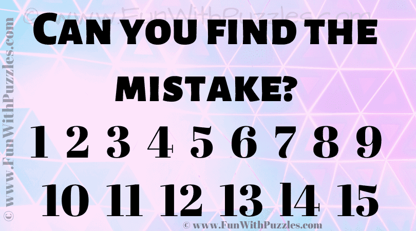 Brain Test Find The Mistake Picture Riddle