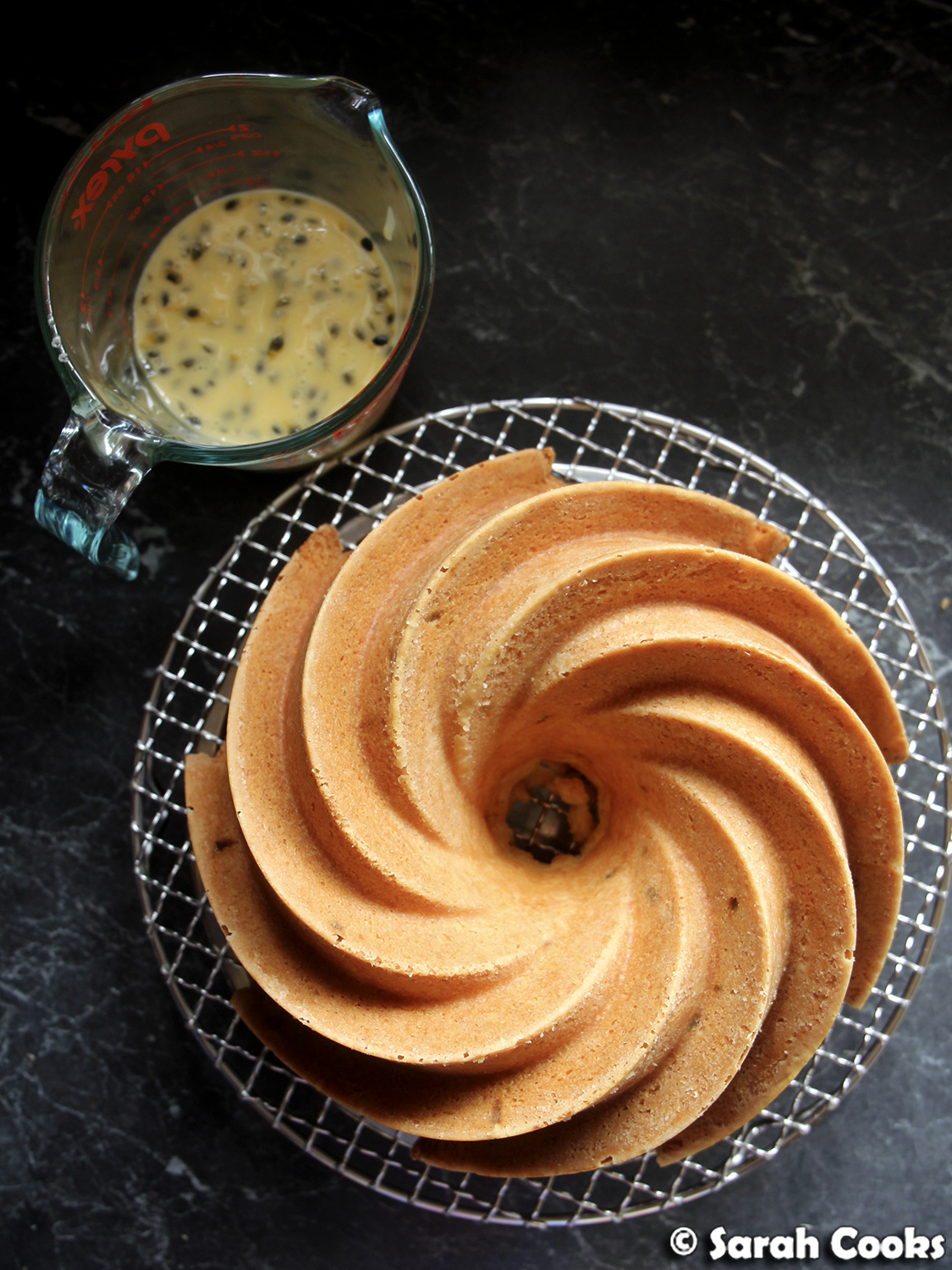 Sarah Cooks Passionfruit and Sour Cream Bundt Cake