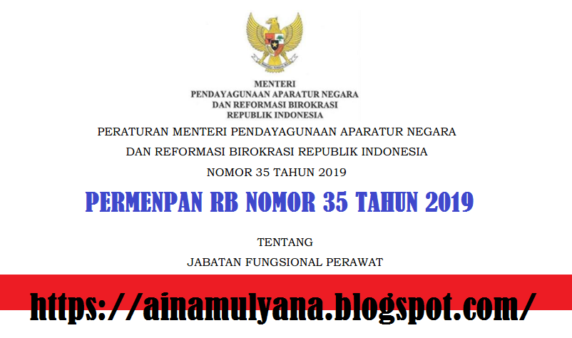 Permenpan Rb Nomor 35 Tahun 2019 Tentang Jabatan Fungsional Perawat