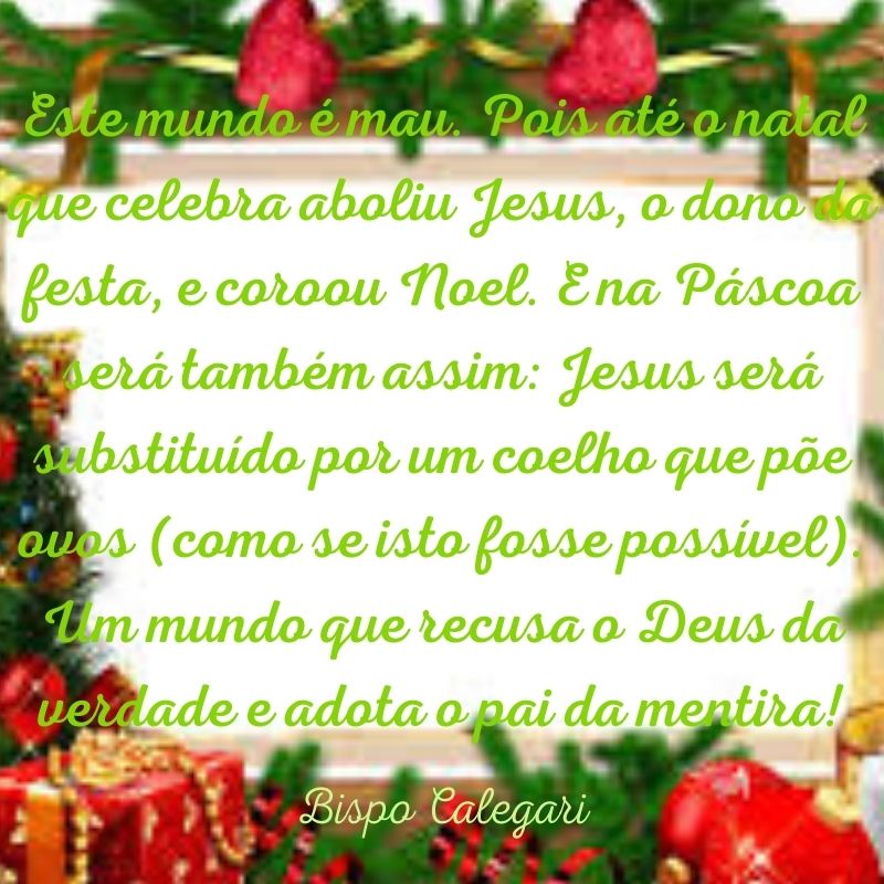 Bispo Calegari: Jesus Senhor do Natal