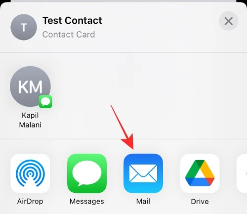 الطريقة الأولى: مشاركة جهة اتصال فردية من iPhone إلى حساب Gmail