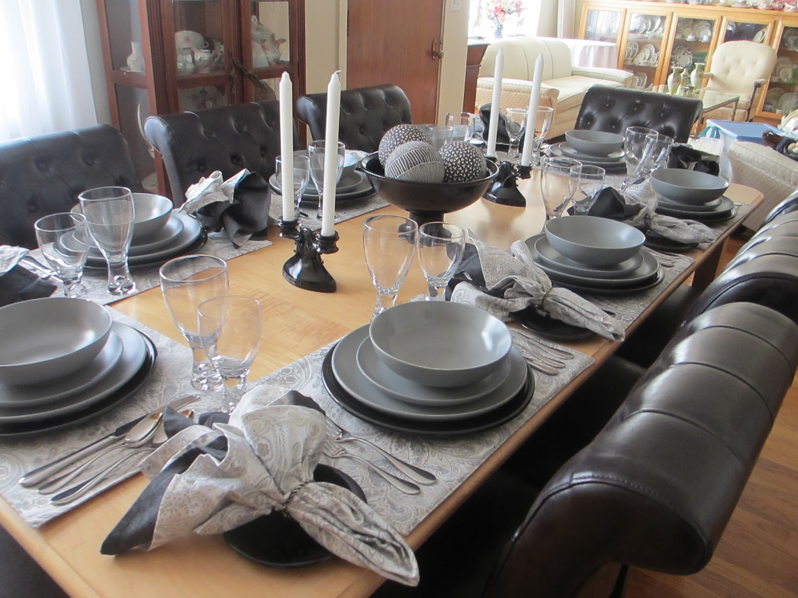 The Welcomed Guest: Winter Table in Black and Gray