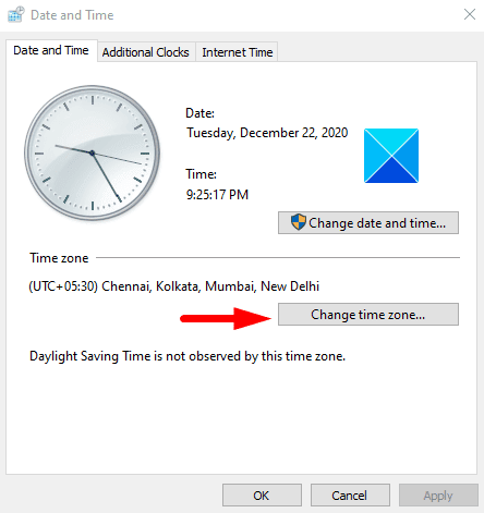 Schakel Aanpassen voor zomertijd in of uit in Windows 10