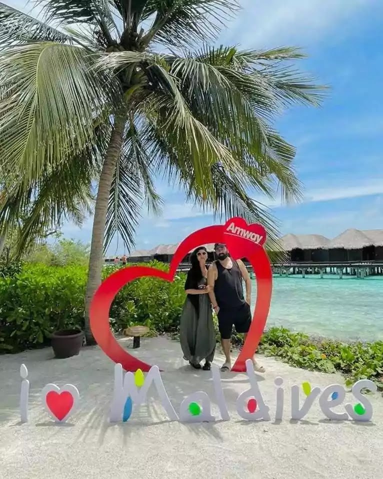Nida Pasha Enjoying Holidays With Husband Yasir in Maldives