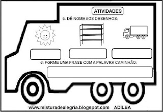 Leitura e interpretação alfabetização,dia do caminhoneiro