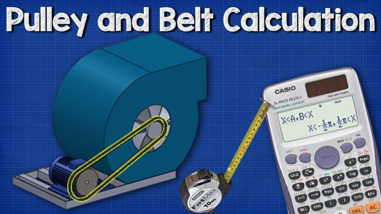 Pulley Belt CALCULATIONS Belt length, distance between pulley wheels
