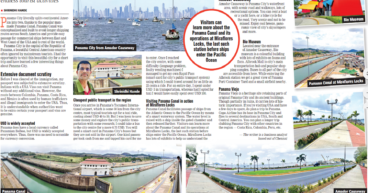 Article on Panama City visit experience in print eNidhi India Travel Blog