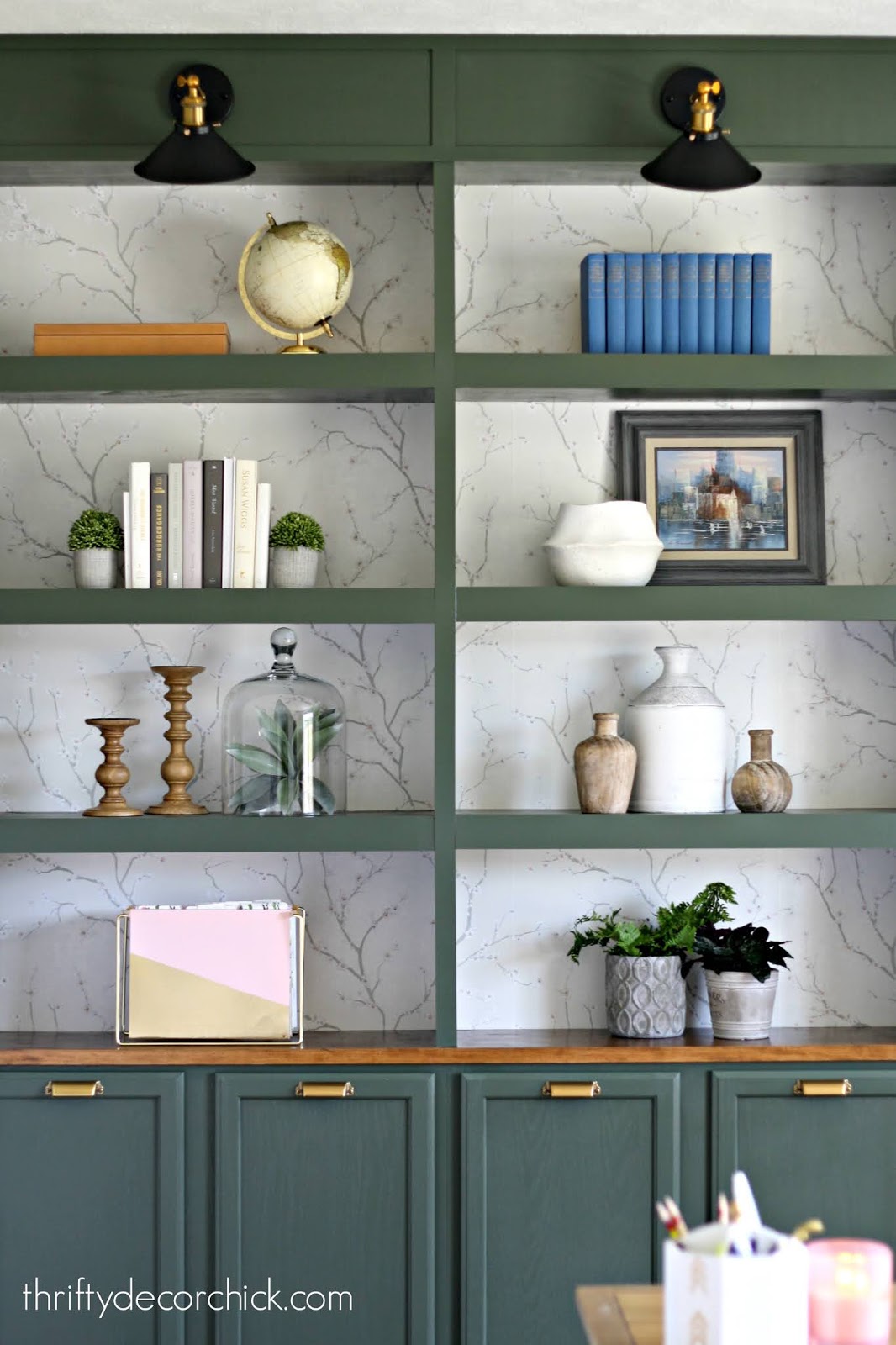 DIY Built In Shelves Library Cabinets 