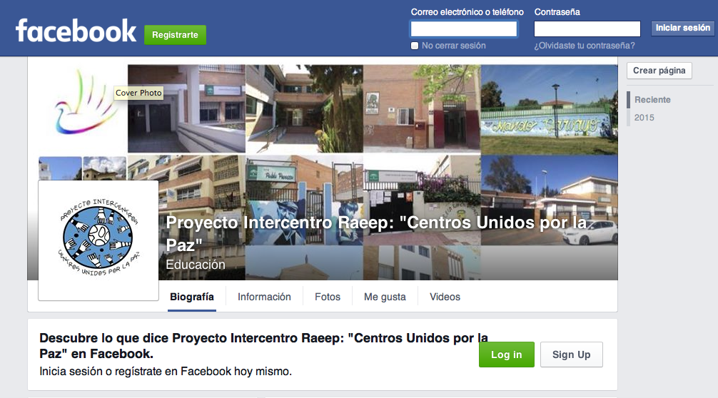 Facebook Centros unidos por la Paz