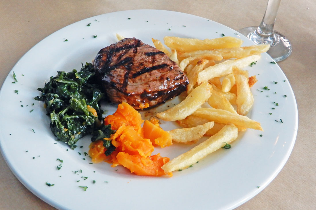 . This Week's MENU. Haute Cabrière labels & lunch, Brad's Grill in Sea Point, Darling Old Bush