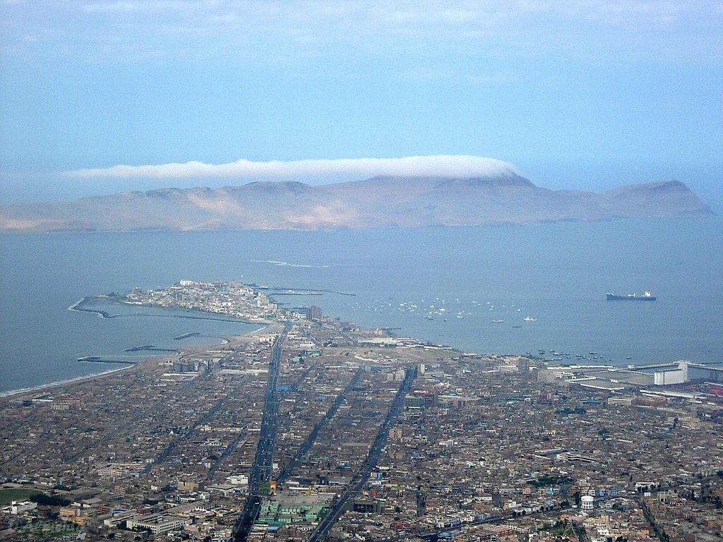 Isla San Lorenzo En Lima Perú Vistas Aéreas De La Isla San Lorenzo Y