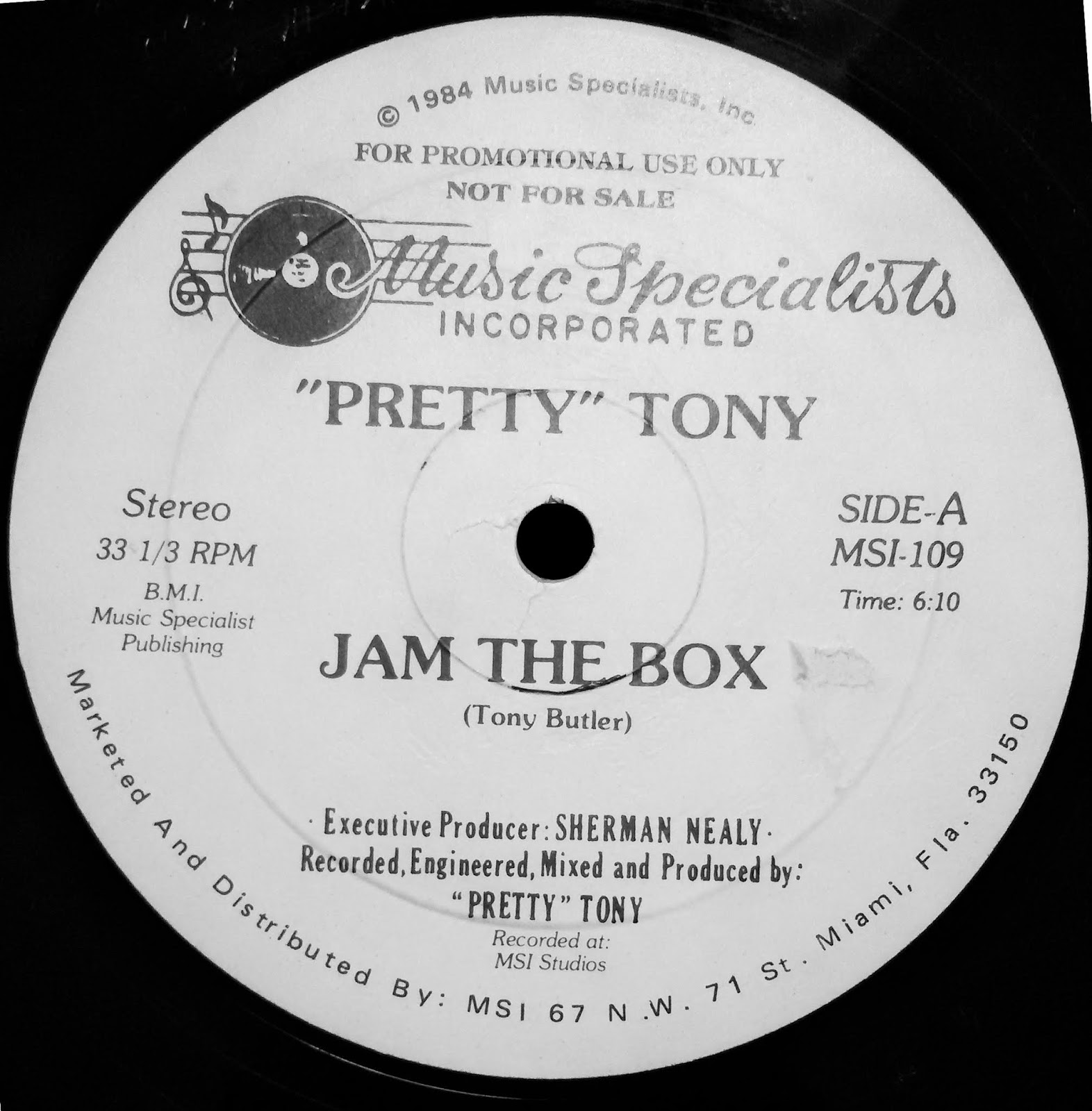 drony_dj Electro Bass Pretty Tony Jam The Box (Audio CD. Single 1984