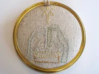 canning ring embroidery ornament