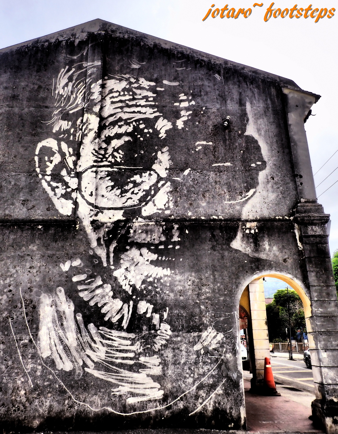 Footsteps - Jotaro's Travels: Art Gallery - Balik Pulau Street Art Wall
