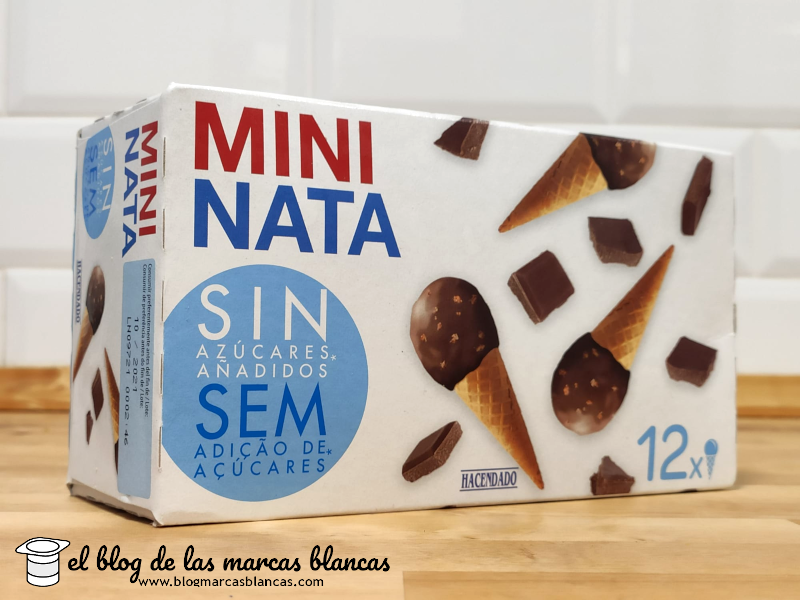 Helados mini conos nata sin azúcar HACENDADO (Mercadona) el blog de las marcas blancas