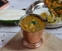 No onion ashgourd sambhar, ashgourd sambhar recipe, no onion recipe, south indian sambhar for rice- kuzhali samaiyalarai