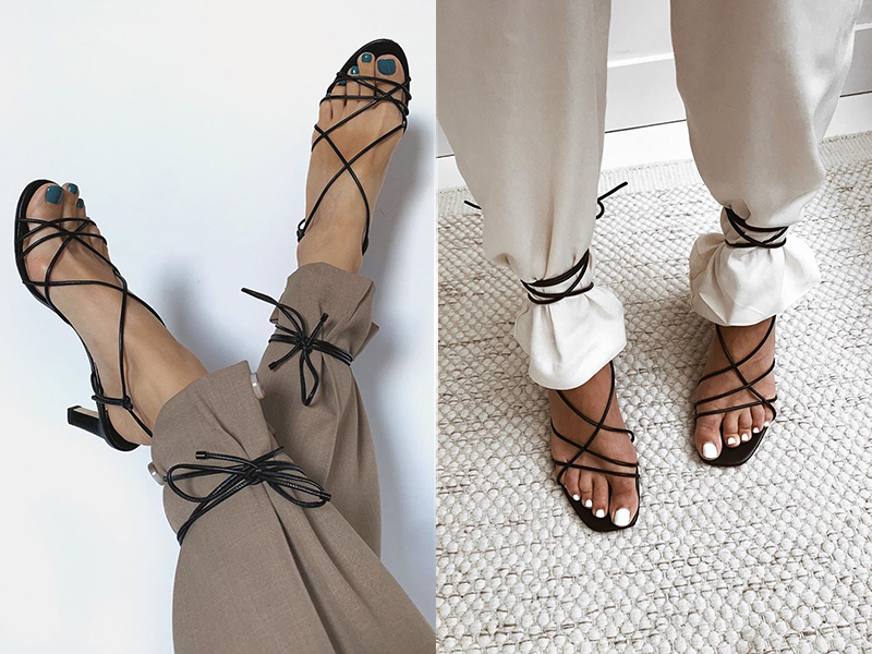 Босоножки на шнуровке - модный тренд летнего сезона 2020 года