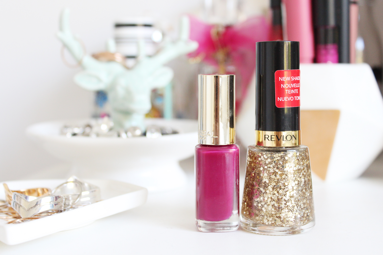 NOTD | L'Oreal Colour Riche Le Vernis in 870 Fourreau Inferno + Revlon Nail Lacquer in Sequins - CassandraMyee
