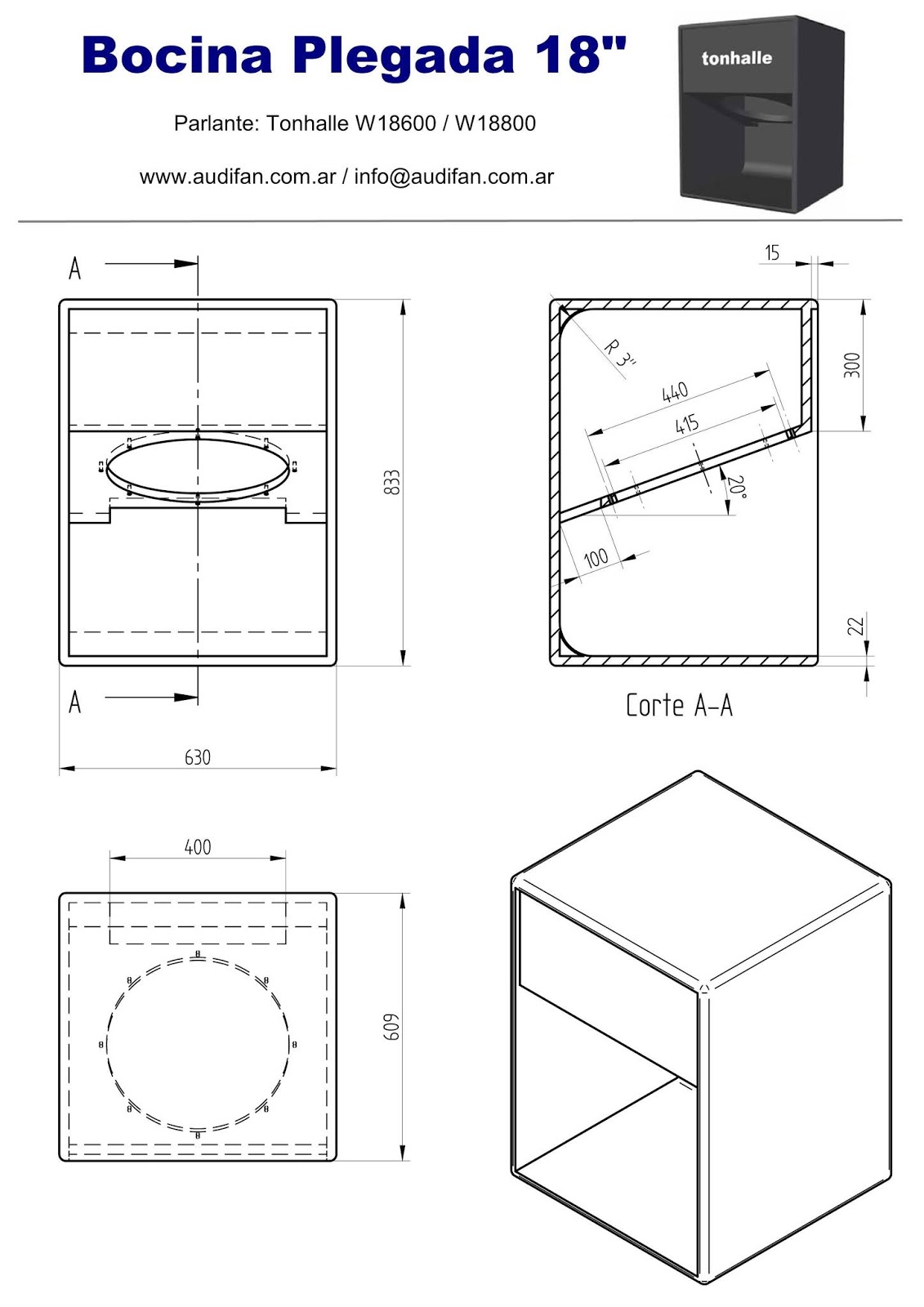 Recordar sanar Maestro Planos para bafles y cajas acústicas: Tonhall