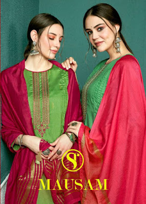 Sweety Mausam Cotton Satin Salwar Kameez Collection