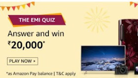 Amazon Emi Quiz Answers Win 20000 10 Prizes Free Stuff