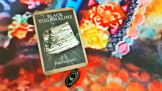 Black Tourmaline -The Healing Oracle Crystal Reading Cards