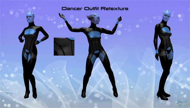 http://kurauamami.deviantart.com/art/Mass-Effect-3-Dancer-Outfit-Retexture-in-Black-413702066
