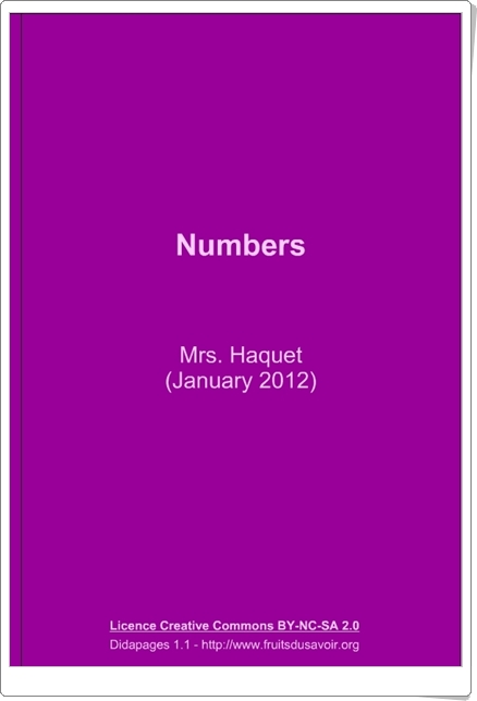 "Numbers" (Libro interactivo de Inglés de Primaria)