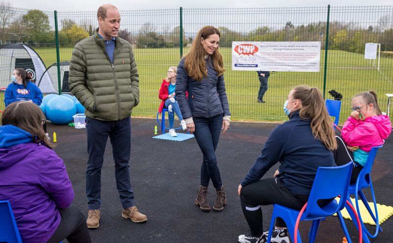 Kate Middleton wore a supersoft lambswool fair-isle jumper from Troy London, and longshore quilted jacket from Barbour