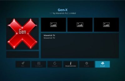 Instalar el complemento Gen-X Kodi