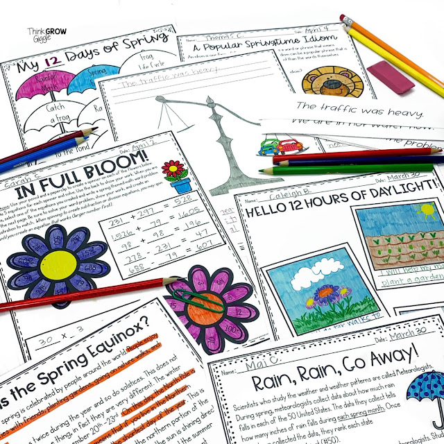 4 Spring Learning Activities for Upper Elementary - Think Grow Giggle