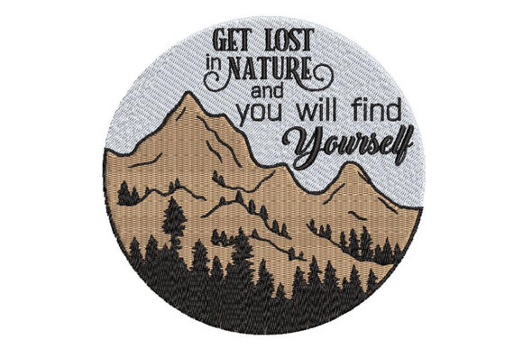 Mountains trees and a wise quote embroidery design Mountains trees and a wise quote embroidery design