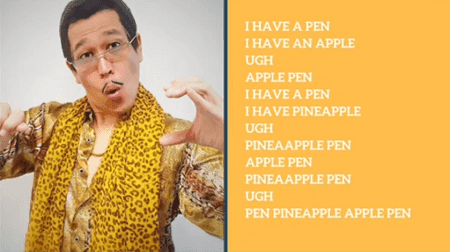 Lirik Lagu PPAP (Pen Pineapple Apple Pen) Piko-Taro dan Terjemahan Arab
