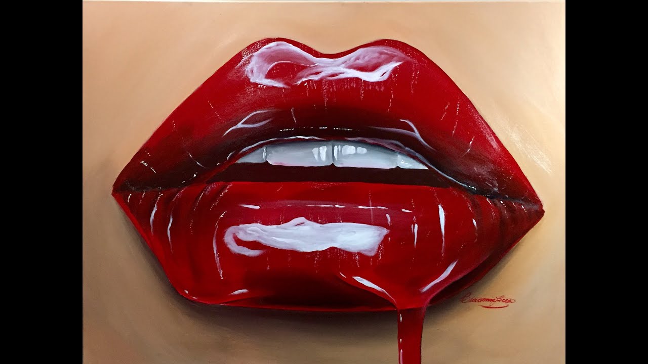 25 Mind Blowing Luscious Lips Paintings Fine Art And You