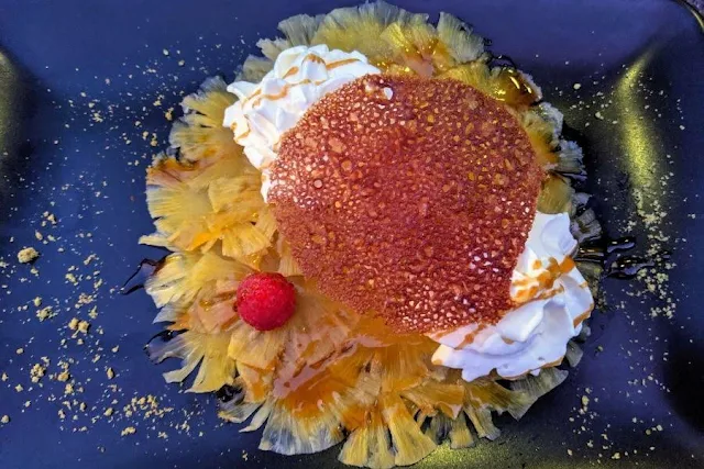 Loire Valley Itinerary: pineapple dessert at La Creusille