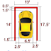 Minimum space required for car parking in a residential building.