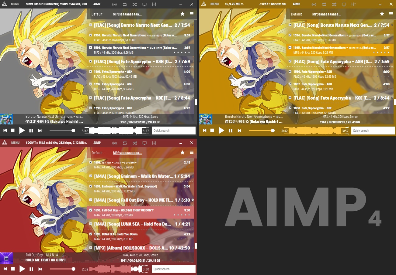 [AIMP4] Dragon Ball GT - Kid Goku SSJ3 - AIMP SKIN.zip