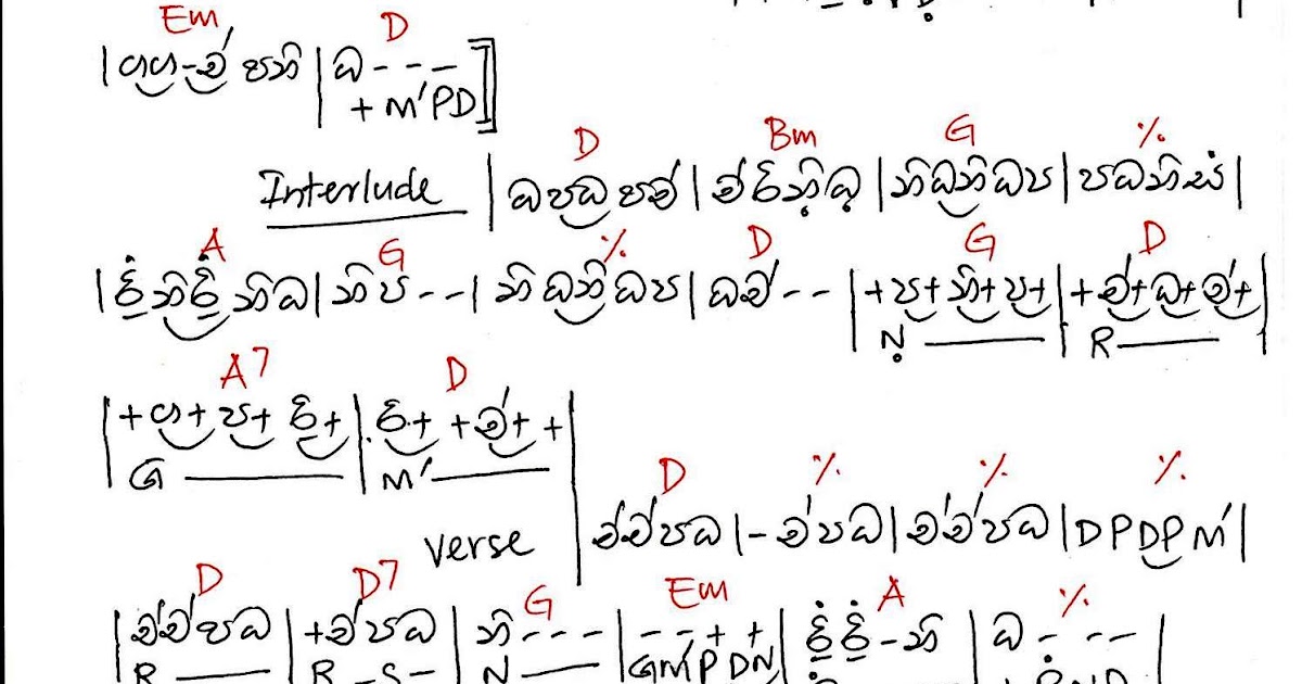 Piano Notes For Sinhala Songs bdamichael