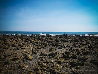 Natural Chunks Of Rock Fragments Of Tropical Fishing Beach In The Sunny Morning At The Village Umeanyar North Bali Indonesia