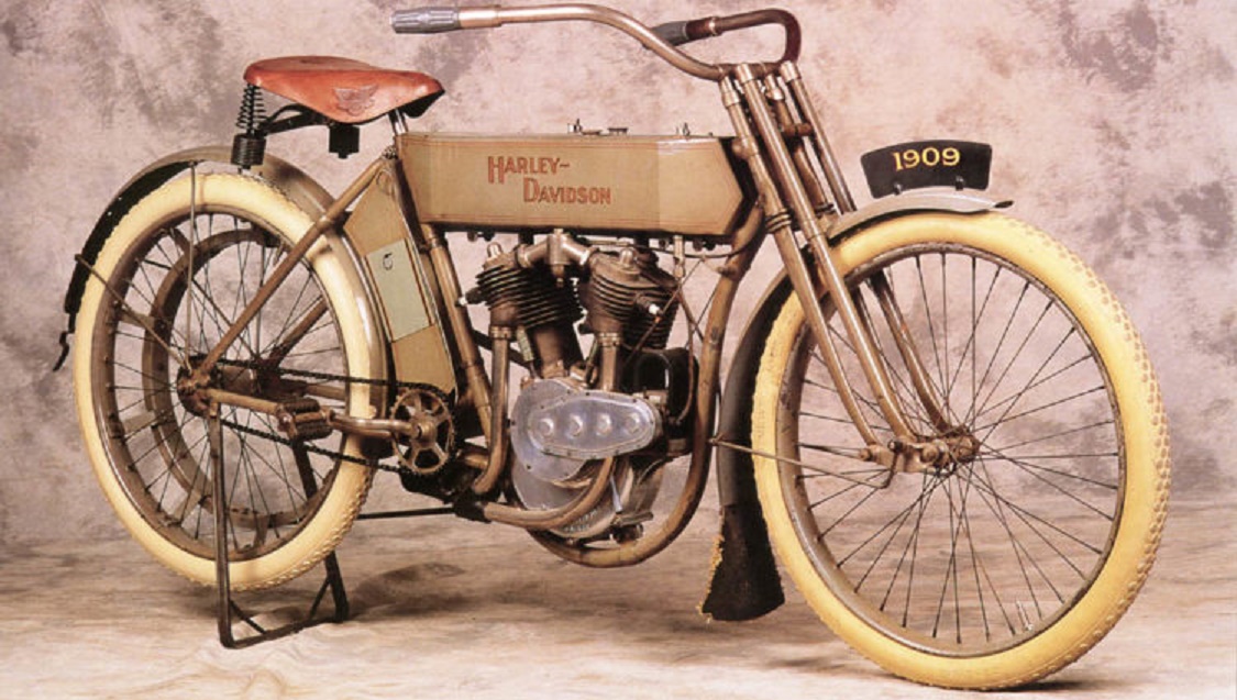 1909 - HARLEY 5D - PREMIER V TWIN 45 DEGRÉ(PAS DE MODÈLE VTWIN EN 1910) - MAGNÉTO VERS L'AVANT